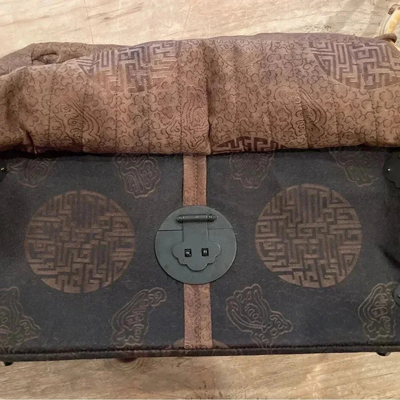 Vintage NWOT Lilli's Shanghai Ritz Carlton Textile Handbag Bamboo Handle - Picture 9 of 10